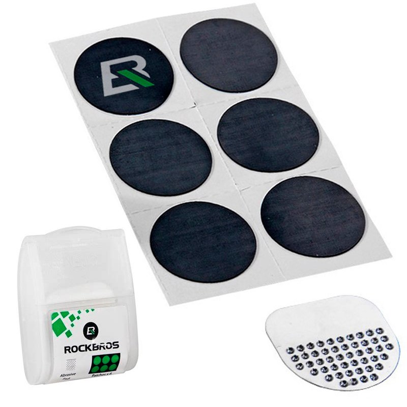 Kit 6 Reparos Auto Adesivo de Câmara de Ar de Bike RockBros Kit 6 Reparos Auto Adesivo de Câmara de Ar de Bike RockBros