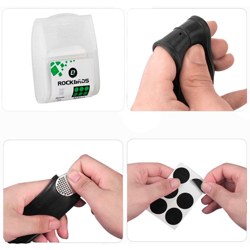 Kit 6 Reparos Auto Adesivo de Câmara de Ar de Bike RockBros Kit 6 Reparos Auto Adesivo de Câmara de Ar de Bike RockBros