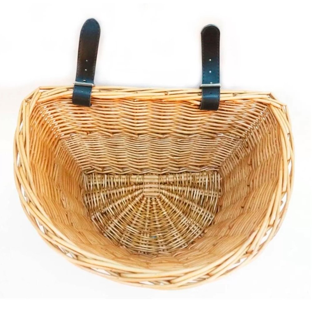 Cesta de Vime Removível para Bike Estilo Retrô Vintage Cesta de Vime Removível para Bike Estilo Retrô Vintage