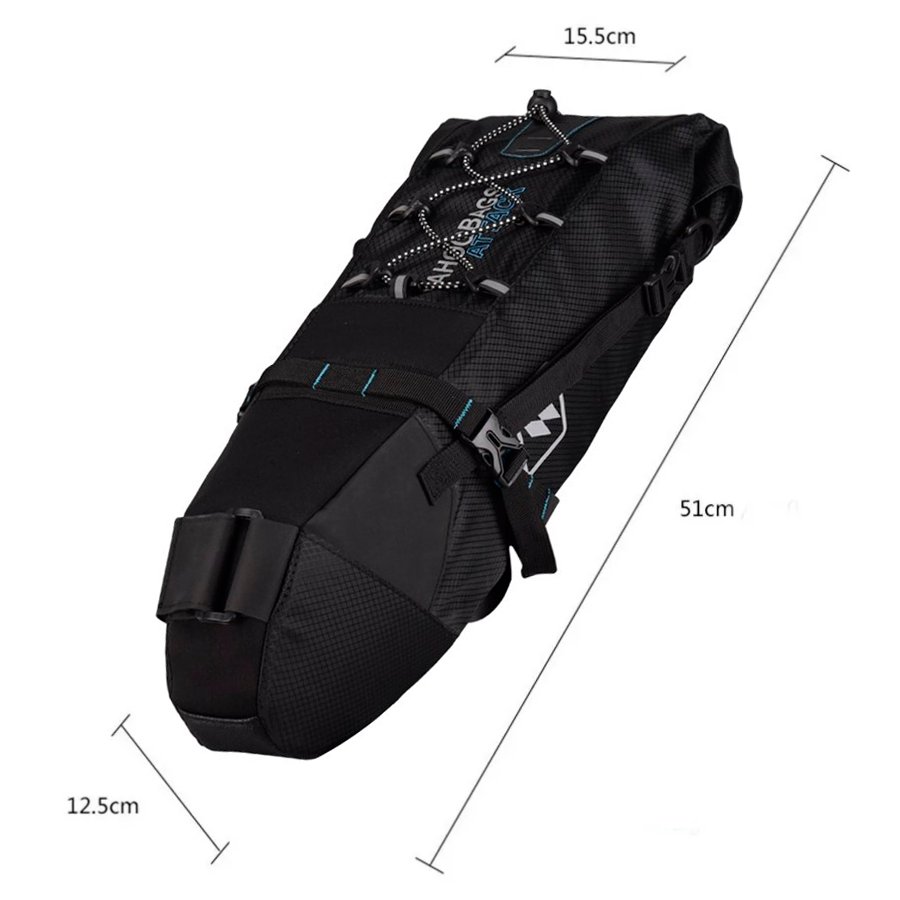 Bolsa Bike Packing de Selim para Bicicleta 10L impermeável Bolsa Bike Packing de Selim para Bicicleta 10L impermeável