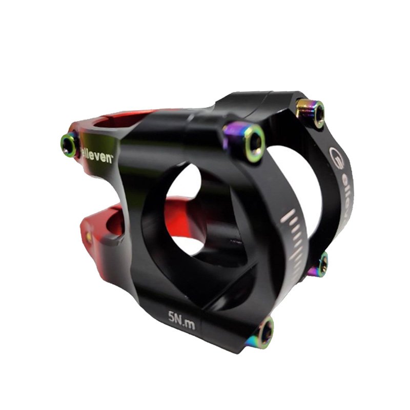 Suporte de Guidão CNC 35mm 31.8mm Alumínio Bicolor Preto e Vermelho - Mesa Suporte de Guidão CNC 35mm 31.8mm Alumínio Bicolor Preto e Vermelho - Mesa