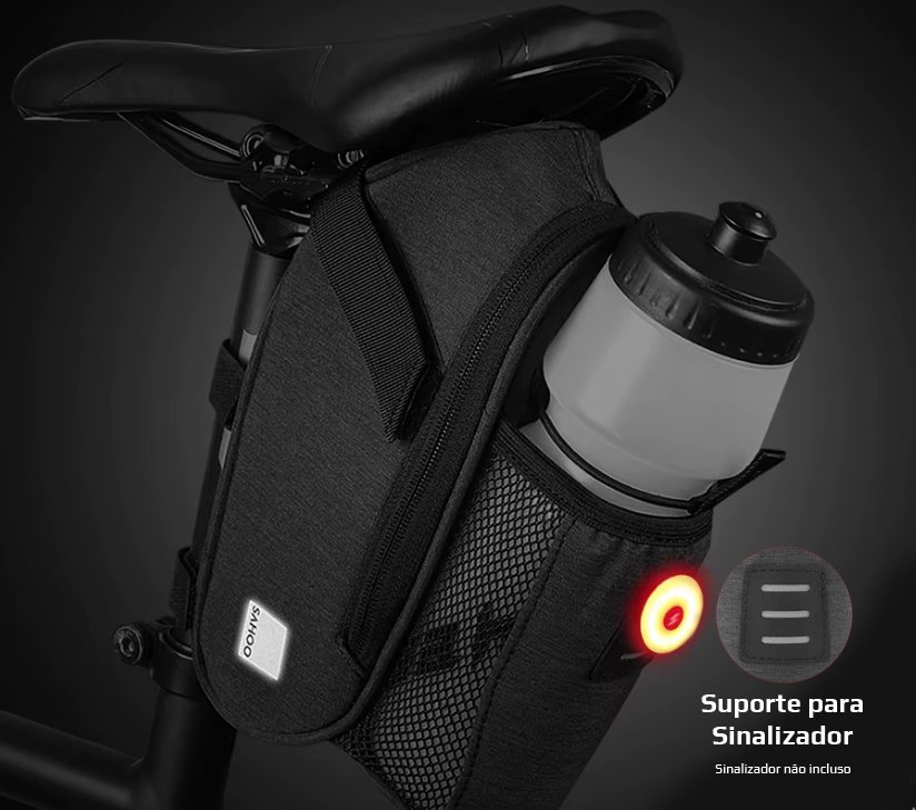 Bolsa Selim Bike Porta Objeto e Bolso De Garrafa Impermeável Bolsa Selim Bike Porta Objeto e Bolso De Garrafa Impermeável