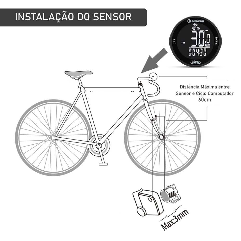 Ciclo Computador Sem Fio 20 Funções LCD À Prova D'Água Ciclo Computador Sem Fio 20 Funções LCD À Prova D'Água