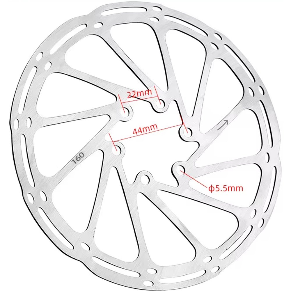 Par de Disco de Freio + Parafusos RT 160mm para Bike MTB Par de Disco de Freio + Parafusos RT 160mm para Bike MTB