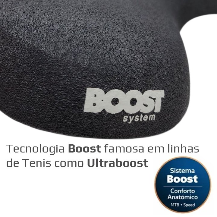 Selim Boost Elleven Bike Urban Confort Vazado 250x208mm Preto Selim Boost Elleven Bike Urban Confort Vazado 250x208mm Preto