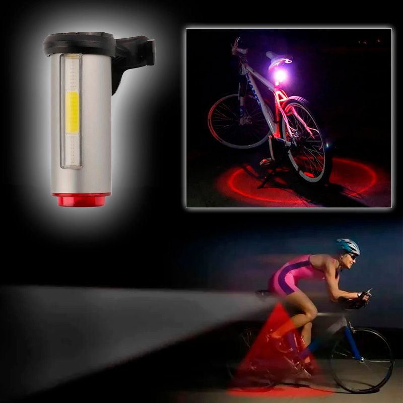 Sinalizador Traseiro Bike Led COB 400 Lumens 3 Cores USB Sinalizador Traseiro Bike Led COB 400 Lumens 3 Cores USB