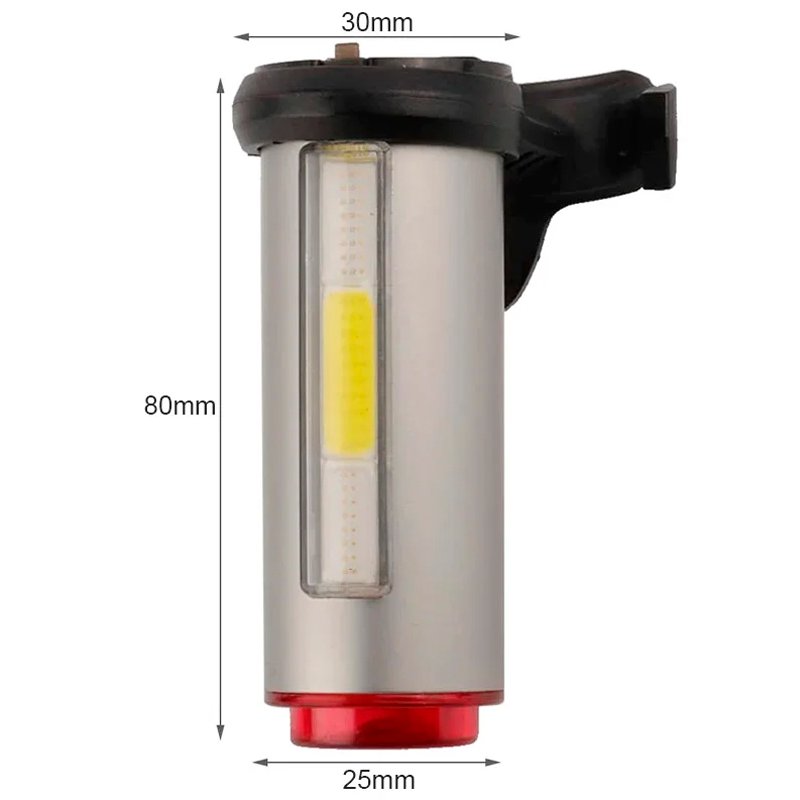 Sinalizador Traseiro Bike Led COB 400 Lumens 3 Cores USB Sinalizador Traseiro Bike Led COB 400 Lumens 3 Cores USB