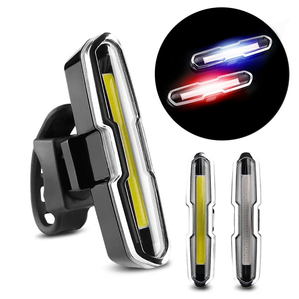 Farol Traseiro Sinalizador LED Bike Recarregável USB Farol Traseiro Sinalizador LED Bike Recarregável USB