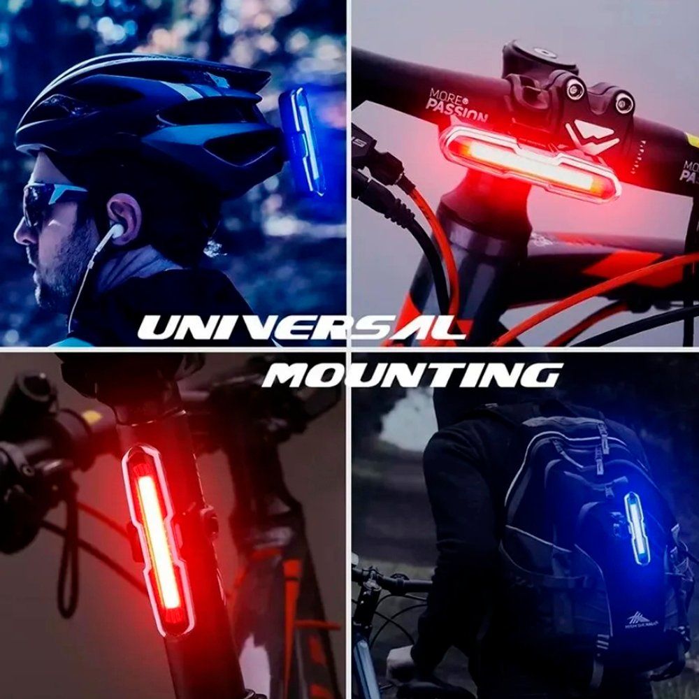 Farol Traseiro Sinalizador LED Bike Recarregável USB Farol Traseiro Sinalizador LED Bike Recarregável USB