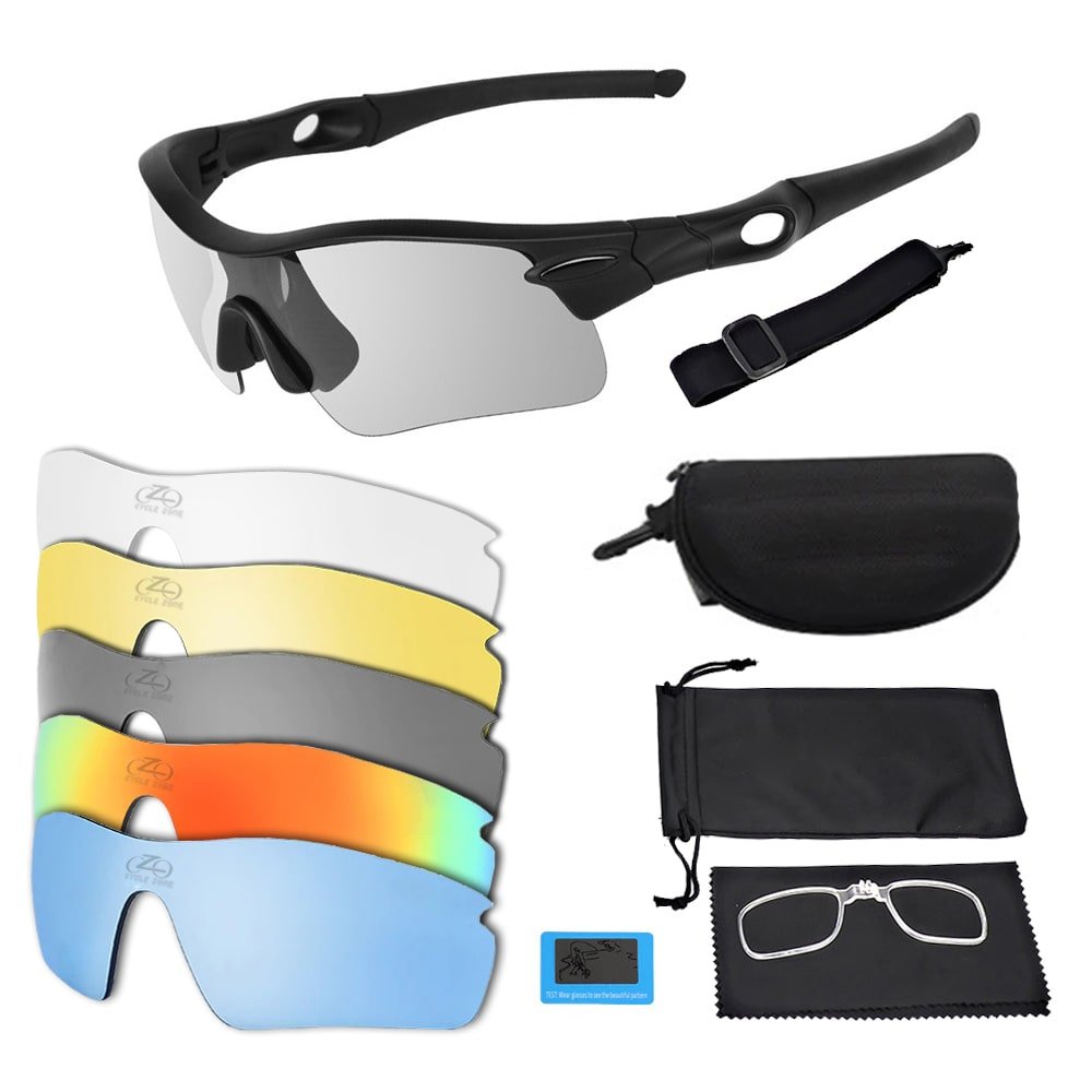 Óculos Ciclismo Polarizado 5 Lentes Unissex Suporte de Grau Óculos Ciclismo Polarizado 5 Lentes Unissex Suporte de Grau