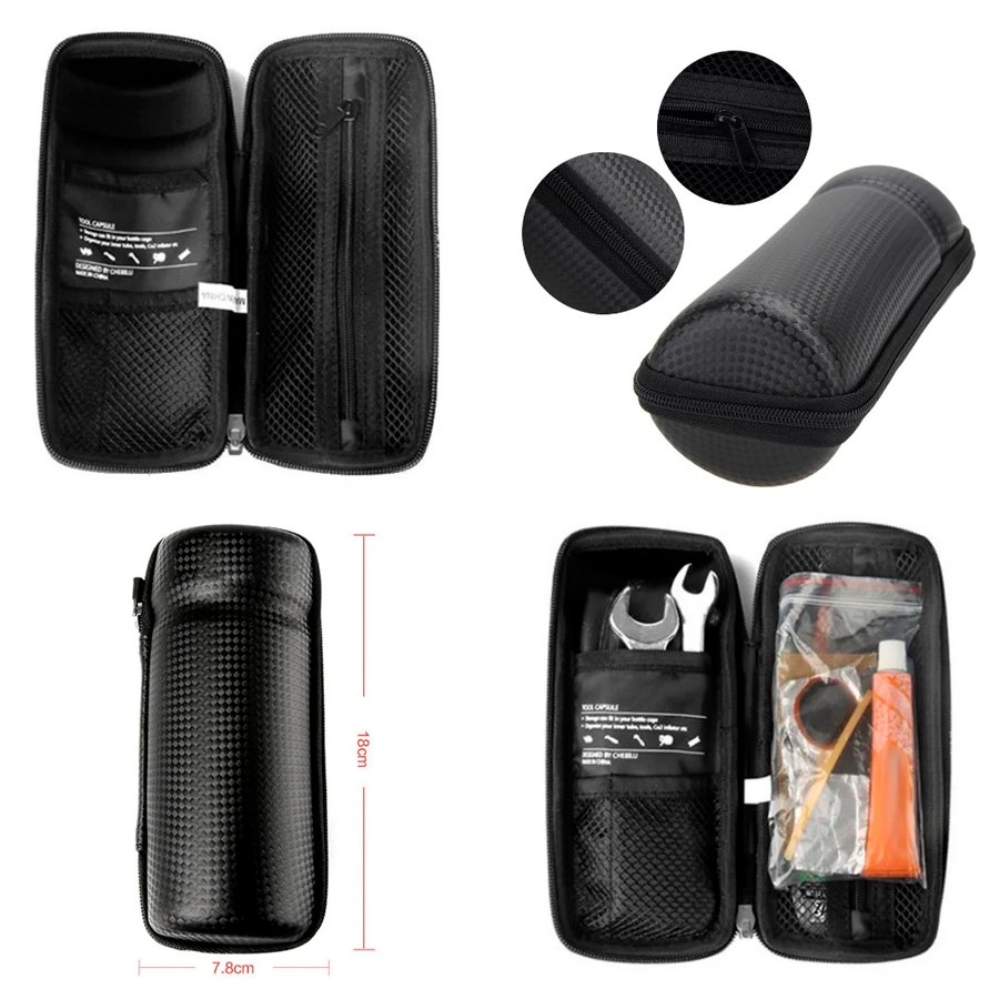 Garrafa Porta Objetos para Bike Impermeável Carbon - 500ml Garrafa Porta Objetos para Bike Impermeável Carbon - 500ml