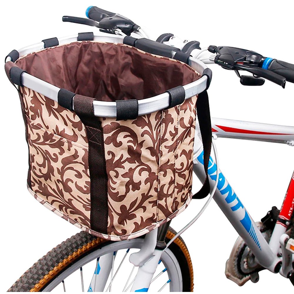 Cesta para Bike Marrom Tribal - Pets, Compras e Turismo Cesta para Bike Marrom Tribal - Pets, Compras e Turismo