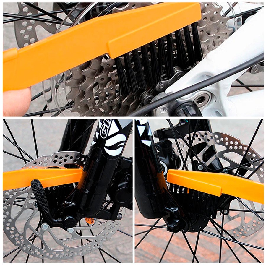 Kit Limpeza Bike 9 em 1 Escovas Desengraxante e Lube Cera Kit Limpeza Bike 9 em 1 Escovas Desengraxante e Lube Cera