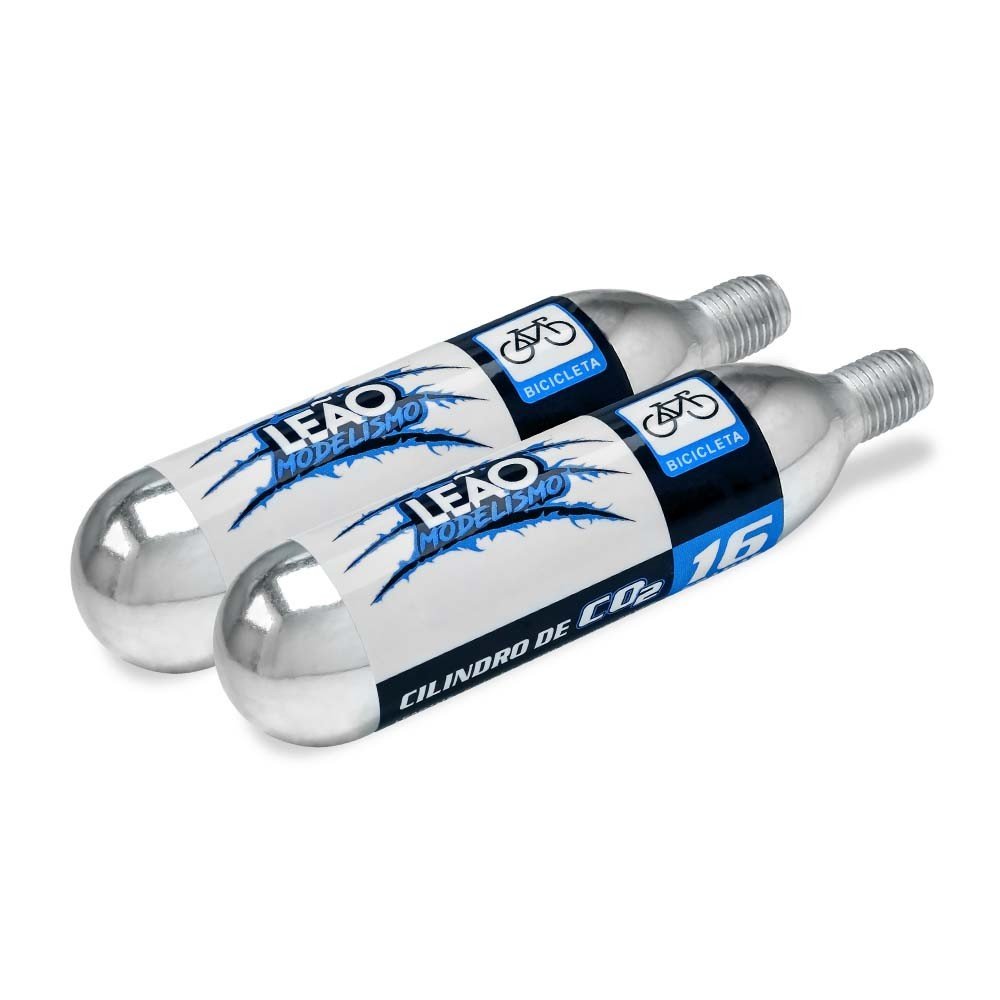 Kit 2 Cilindros CO2 16g | Refil Bomba de encher Pneu de Bike Kit 2 Cilindros CO2 16g | Refil Bomba de encher Pneu de Bike