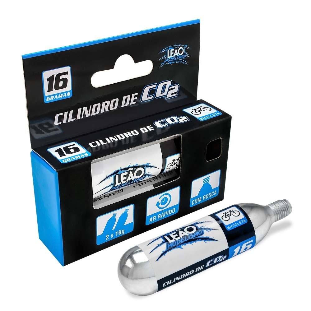 Kit 2 Cilindros CO2 16g | Refil Bomba de encher Pneu de Bike Kit 2 Cilindros CO2 16g | Refil Bomba de encher Pneu de Bike
