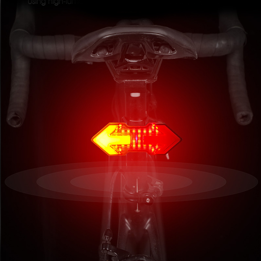 Lanterna Traseira Sem Fio para Bike com Setas e Sinalizador Lanterna Traseira Sem Fio para Bike com Setas e Sinalizador