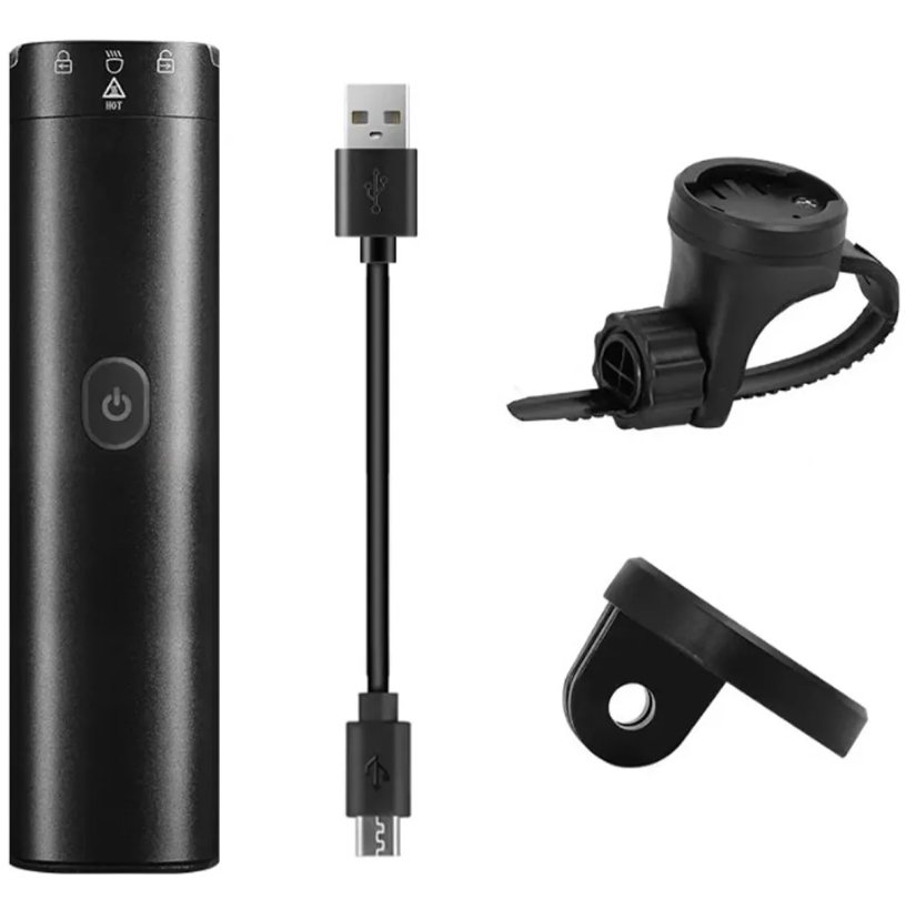 Farol Bike 1200 Lumens Alumínio Suporte GPS GoPro Integrado Farol Bike 1200 Lumens Alumínio Suporte GPS GoPro Integrado