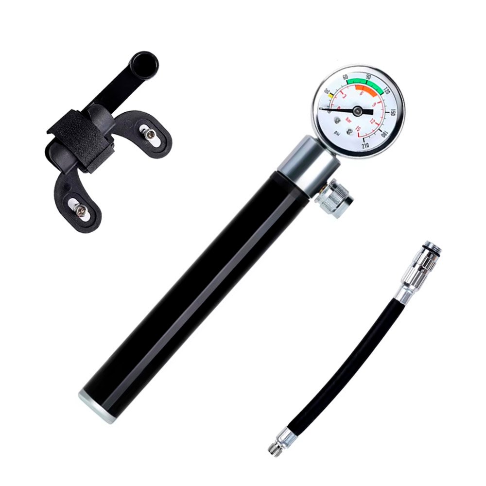 Bomba de Ar Alta Pressão 210 PSI com Manômetro Portátil Bomba de Ar Alta Pressão 210 PSI com Manômetro Portátil