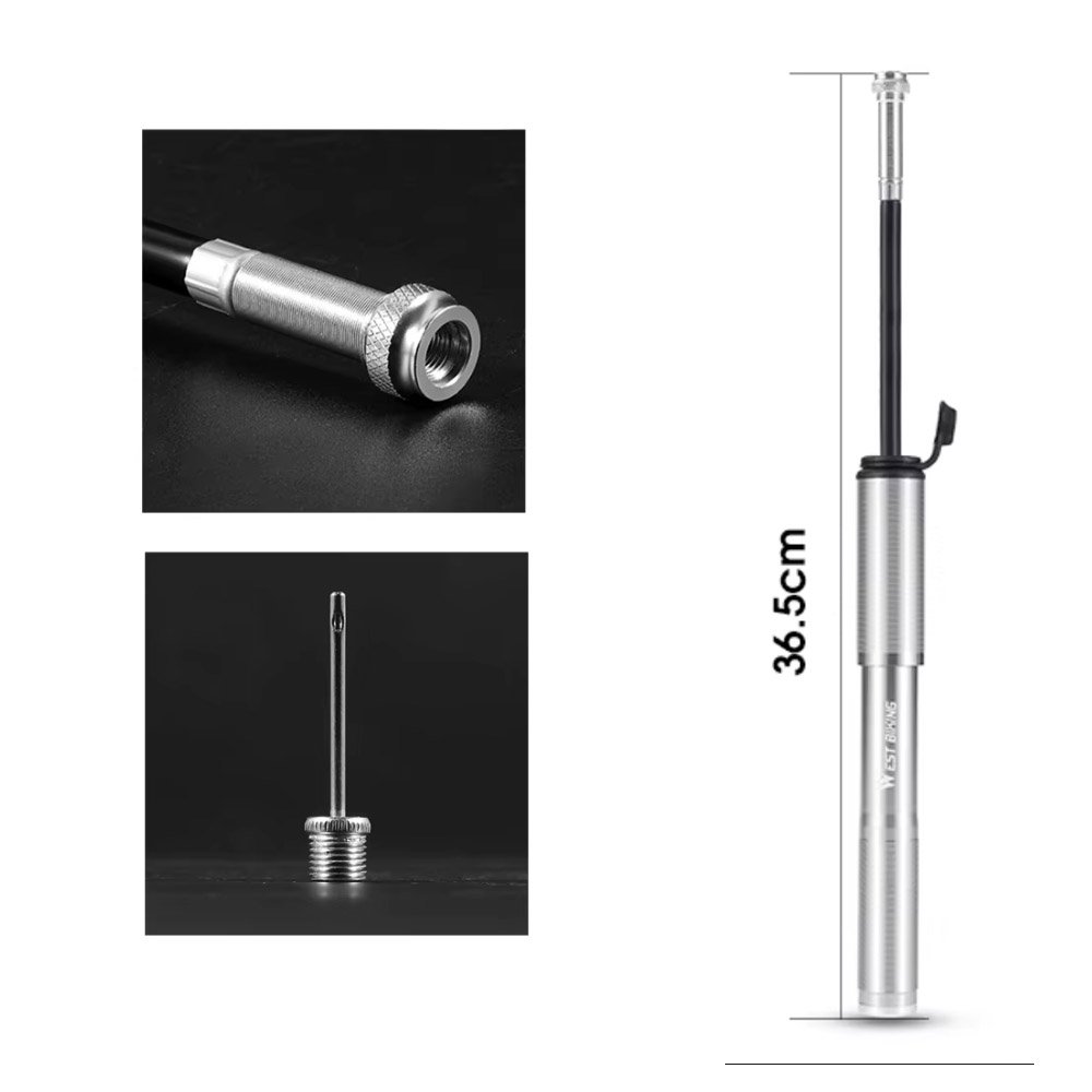 Bomba de Ar Portátil Bike 130PSI CNC Schrader e Presta Bomba de Ar Portátil Bike 130PSI CNC Schrader e Presta