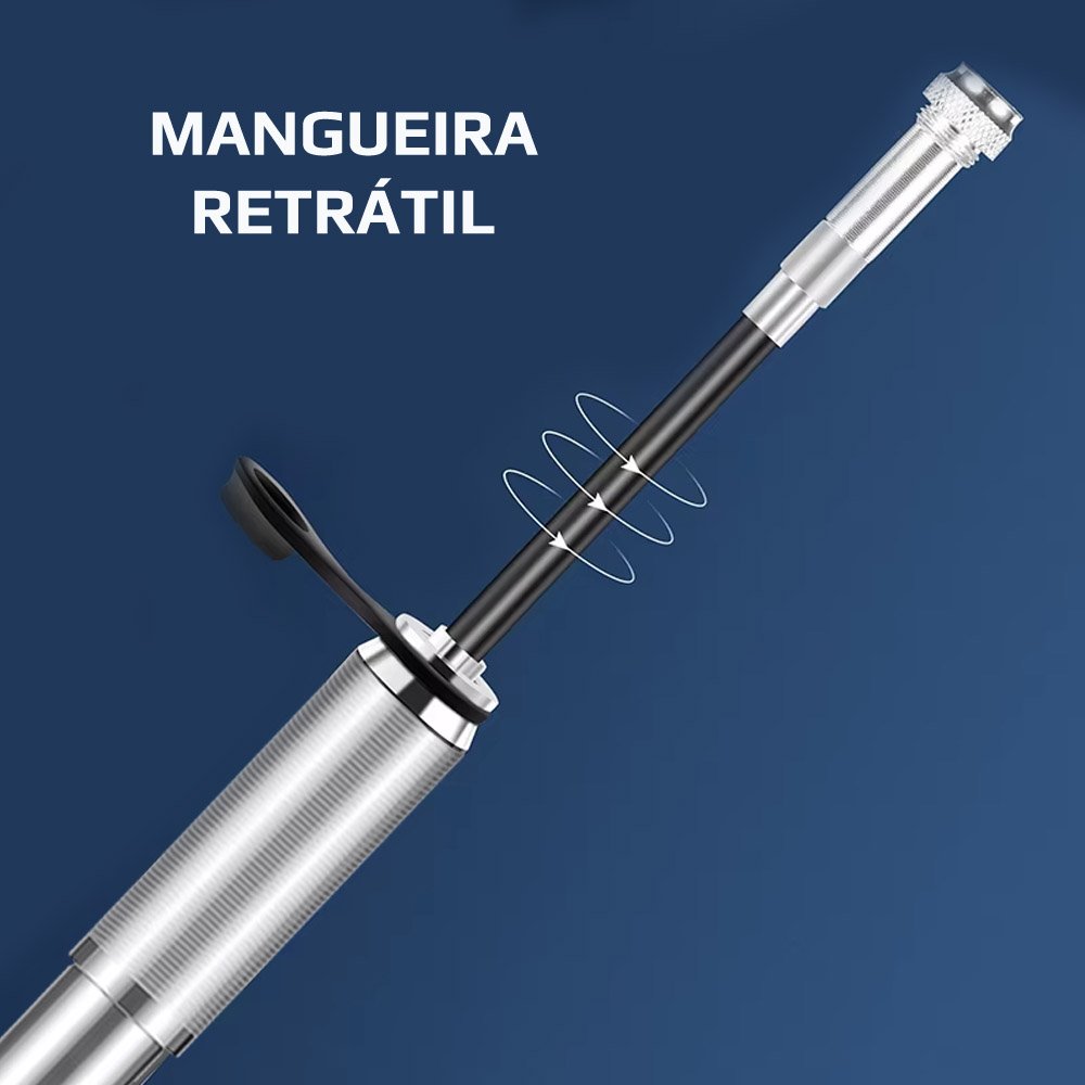 Bomba de Ar Portátil Bike 130PSI CNC Schrader e Presta Bomba de Ar Portátil Bike 130PSI CNC Schrader e Presta