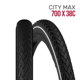 Pneu de Bike Aro 700x38C Bicicleta City Max Faixa Refletiva